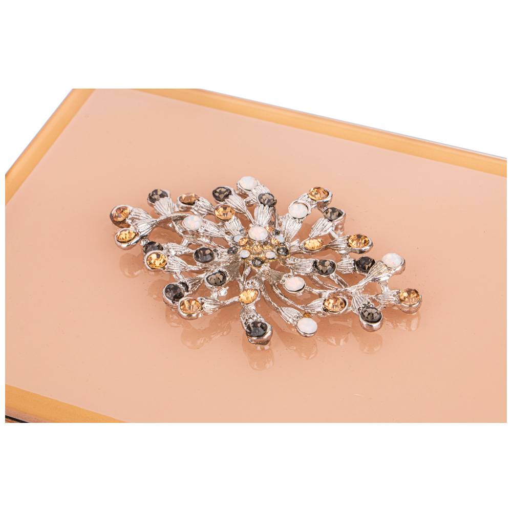 шкатулка коллекция brooch цвет:бежевый 16х12х8 см 453-158