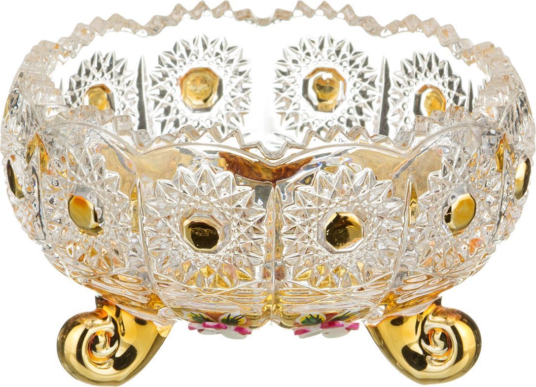 конфетница lefard gold glass диаметр 11 см высота 7 см 195-100