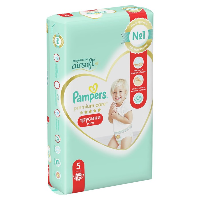 Подгузники-трусики Pampers Premium Care, 12-17 кг, 52 шт. 7756482