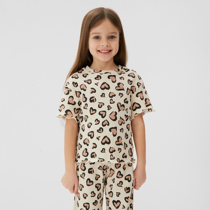 Пижама детская (футболка и брюки) KAFTAN Leo love размер 38 (146-152см) 10207434