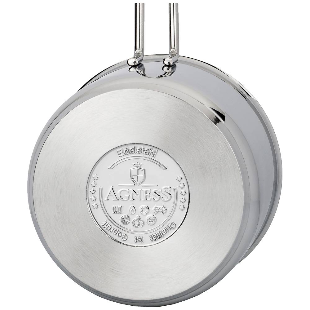 ковш agness монблан 16х10см, 2 л, нерж сталь индукционное дно 936-116