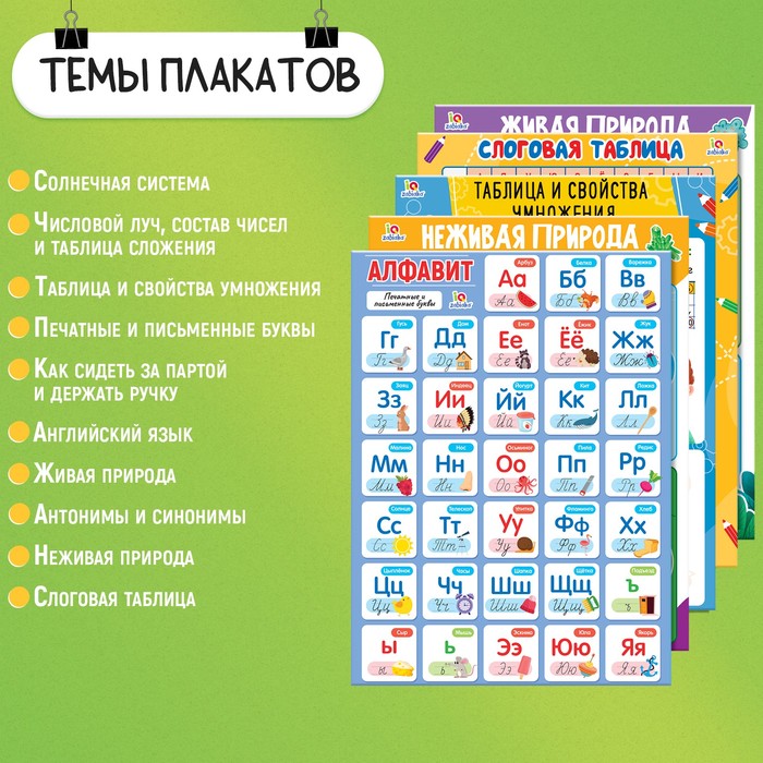 Развивающие плакаты «Для начальной школы» 9614152