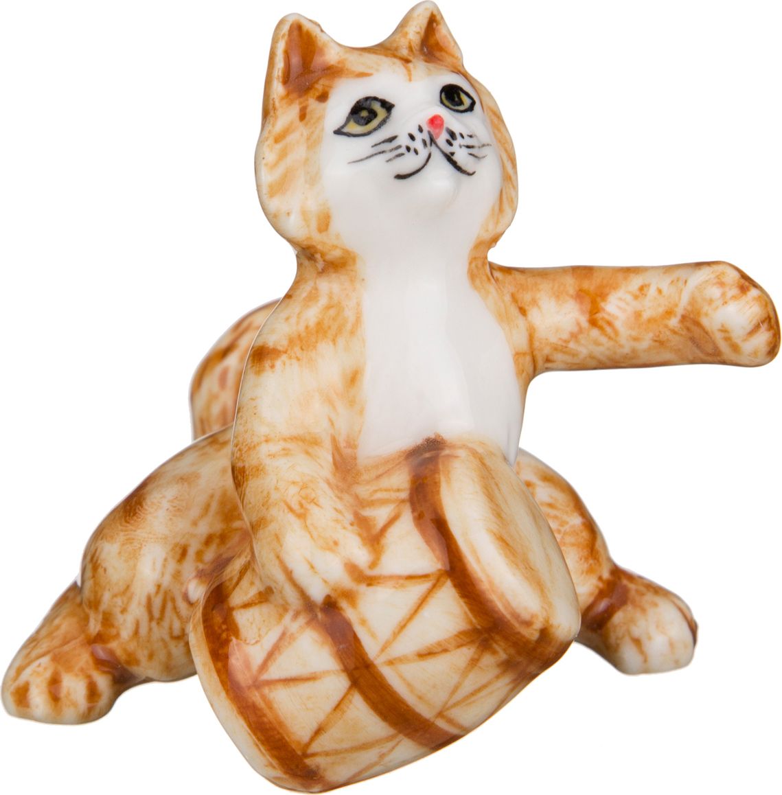 фигурка кот барабанщик 5х5,5 см высота 5 см 101-485