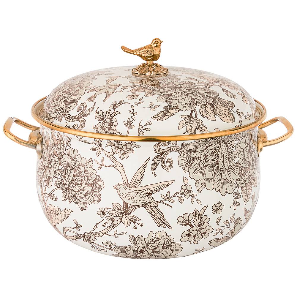 кастрюля эмалированная с крышкой, серия royal garden 6,1л, диа.24см подходит для индукцион.пл 950-085