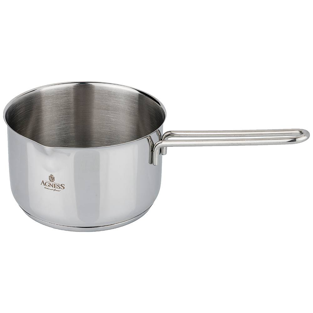 ковш agness монблан 16х10см, 2 л, нерж сталь индукционное дно 936-116