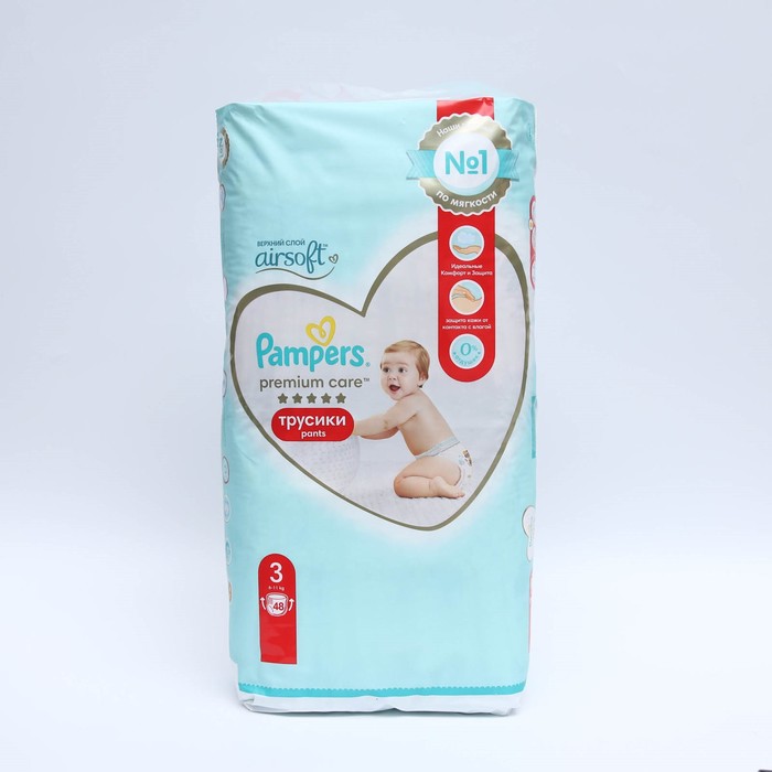 Подгузники-трусики Pampers Premium Care, 6-11 кг, 48 шт. 7756468