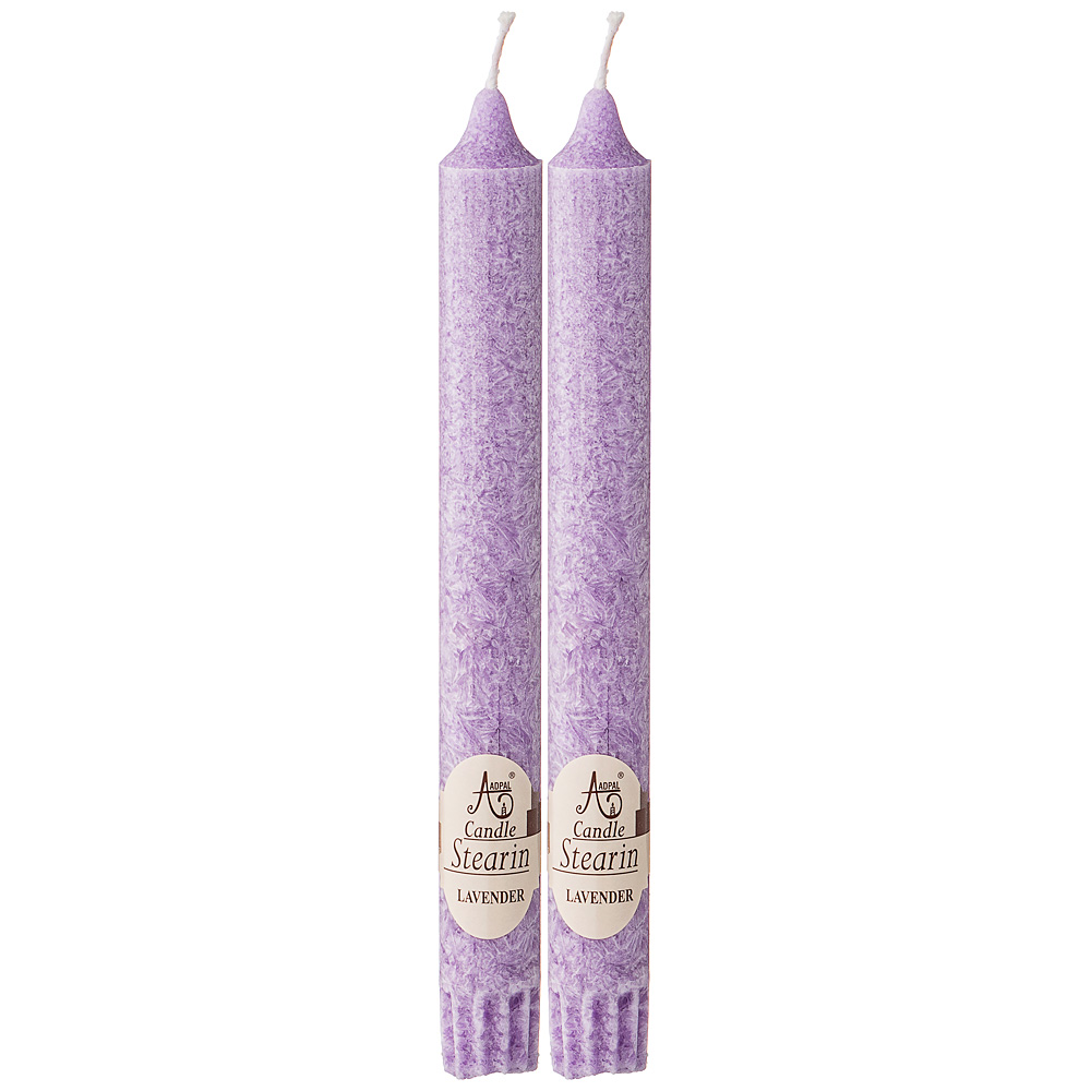 набор ароматических стеариновых свечей из 2 шт lavender высота 20 см 348-780