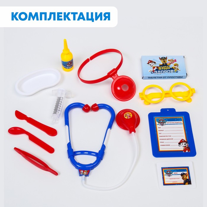 Набор доктора игровой, Paw Patrol, 12 предметов в чемоданчике 5532608