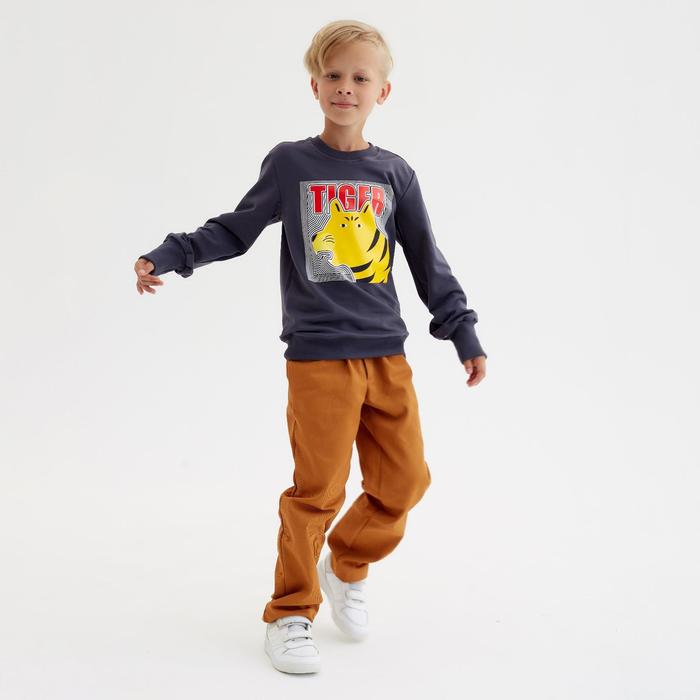 Свитшот для мальчика MINAKU: Casual Collection KIDS цвет графит, рост 128 6880262