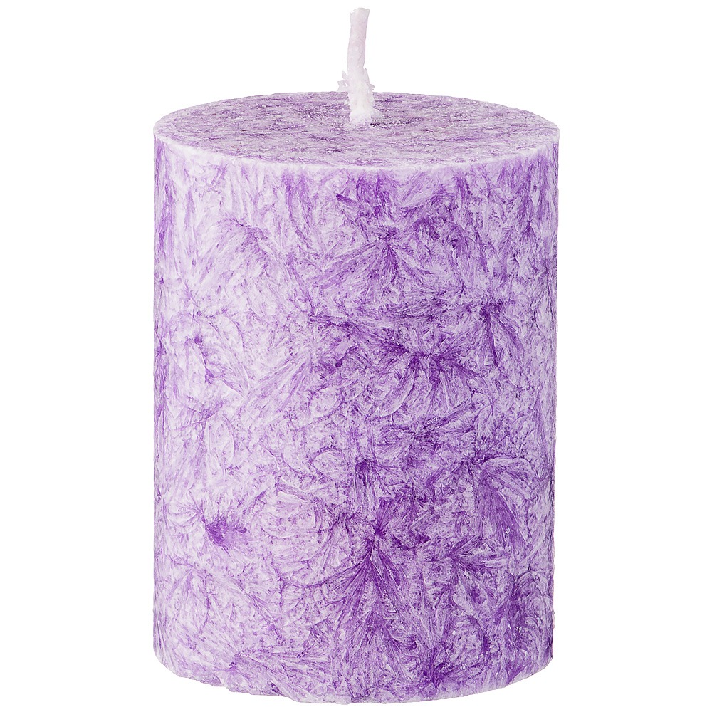 Свеча ароматическая стеариновая столбик lavender диаметр 6 см высота 8,5 см 348-792