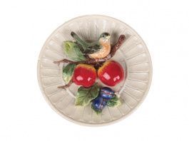тарелка настенная декоративная снегирь на яблоневой ветке диаметр 20 см 59-056