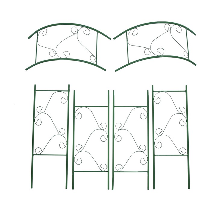 Арка садовая, разборная, 240 ? 120 ? 36 см, металл, зелёная, «Вьюнок» 4191890