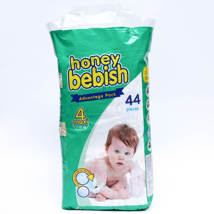 Подгузники детские Bebish 4 Maxi (7 - 18 kg), 44 шт 9197647