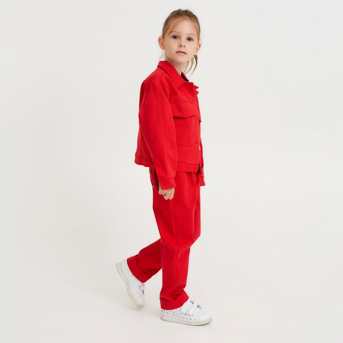 Жакет для девочки MINAKU: Casual collection KIDS, цвет красный, рост 116см 6535035