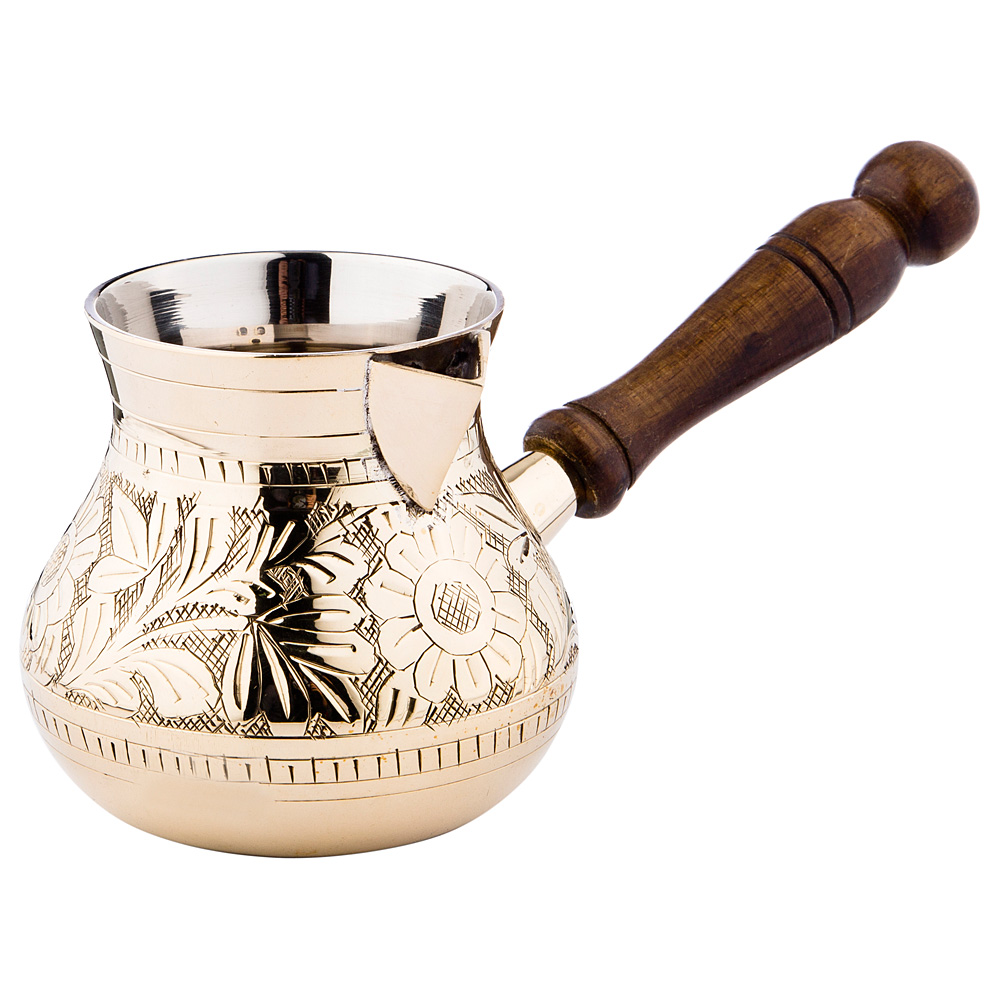 турка резная латунь 400 мл диаметр 8,5см 877-548  материал латунь/дерево производства индия бренд lefard общий вес 0,4 кг, купить с доставкой по низкой цене за 1695 руб.