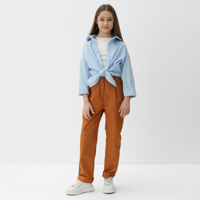 Джинсы для девочки MINAKU: Casual collection KIDS, цвет рыжий, рост 116 см 6535029