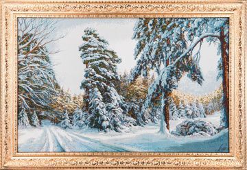 гобеленовая картина зимушка-зима 122х84см 404-1303-51