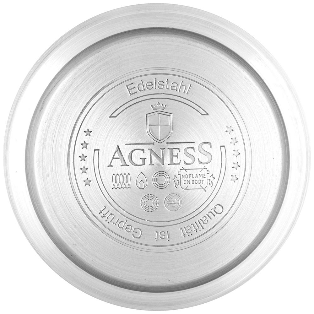 чайник agness со свистком, серия тюдор,3,0 л термоаккумулирующее дно, индукция 937-837