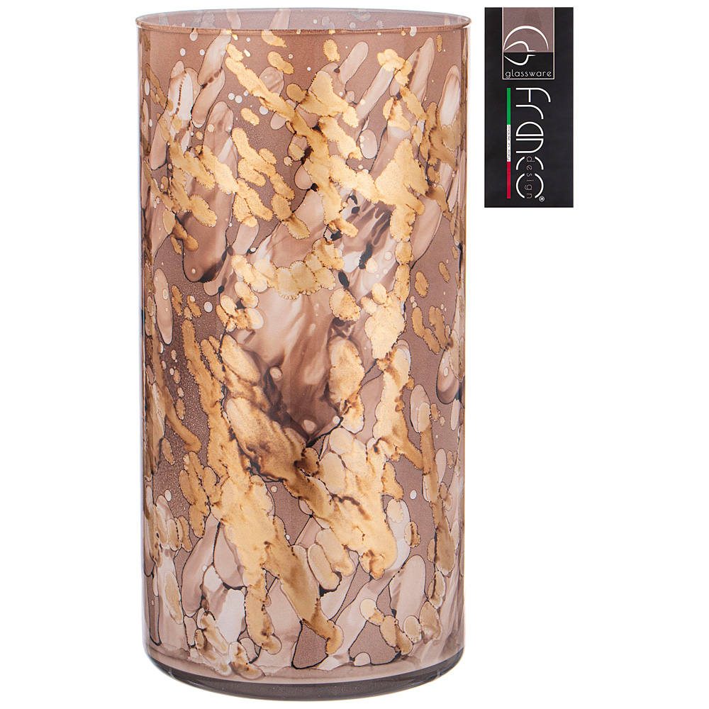 ваза cilindro aurora brown высота 30см диаметр 15см 316-1765