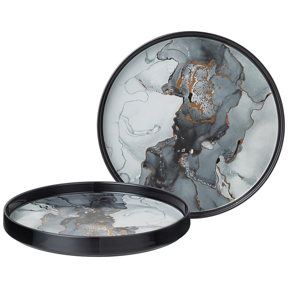 набор тарелок обеденных lefard moon art 2шт 25,5см черный 42-399