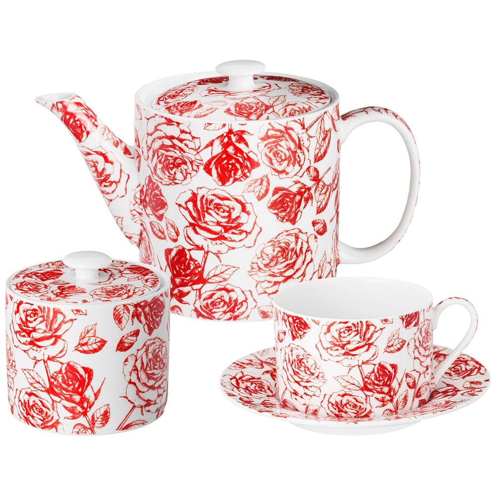 чайный сервиз lefard roses на 6 пер. 14 пр. 200 мл 86-2563