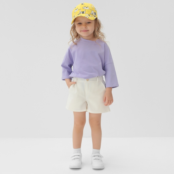 Шорты детские MINAKU: Cotton Collection цвет белый, рост 98 7763207