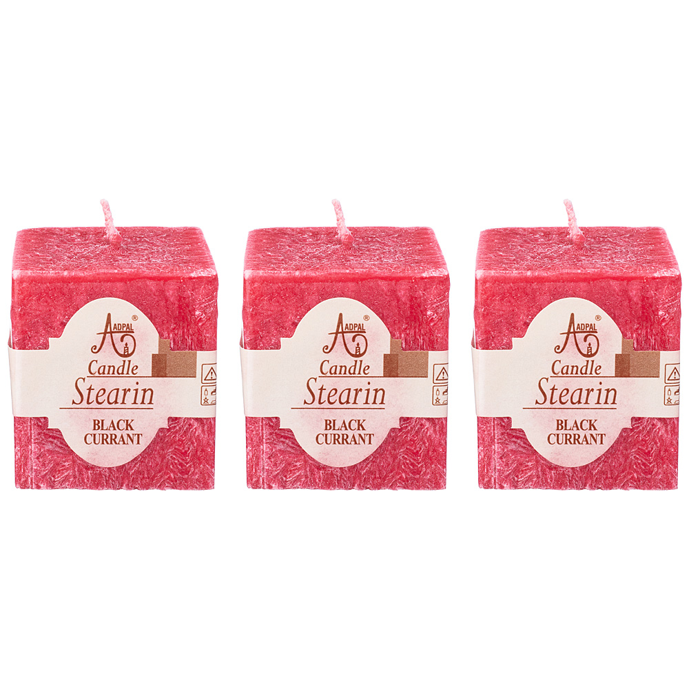 набор ароматических стеариновых свечей из 3 шт black currant 348-852