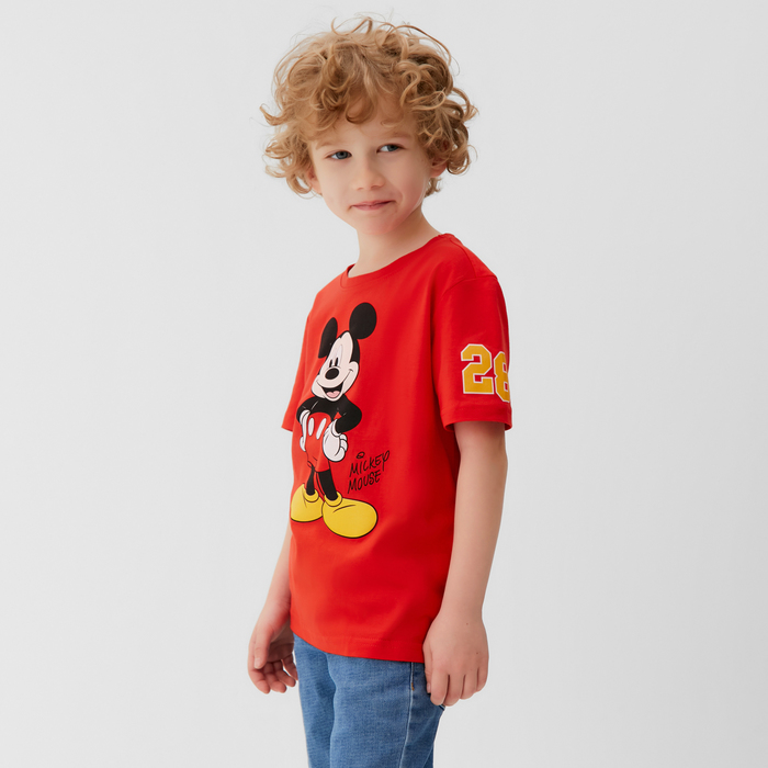 Футболка детская Mickey Микки Маус, рост 86-92, красный 6255053