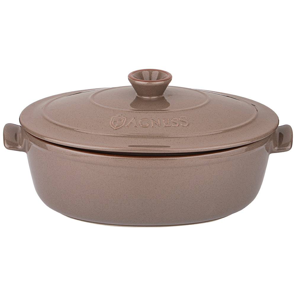 форма для запекания modern kitchen овальная серая 5л 39х24х18 см 777-098