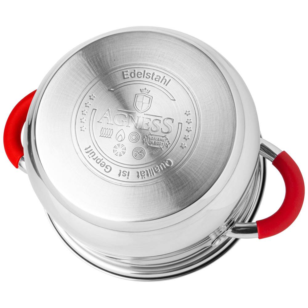 кастрюля agness со стекл. крышкой серия classic 3,5 л. 20х12,5 см 937-422