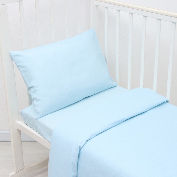 Комплект постельного белья Крошка Я Light blue 112*147 см, 60*120+20 см, 40*60 см, 100% хлопок 10385132