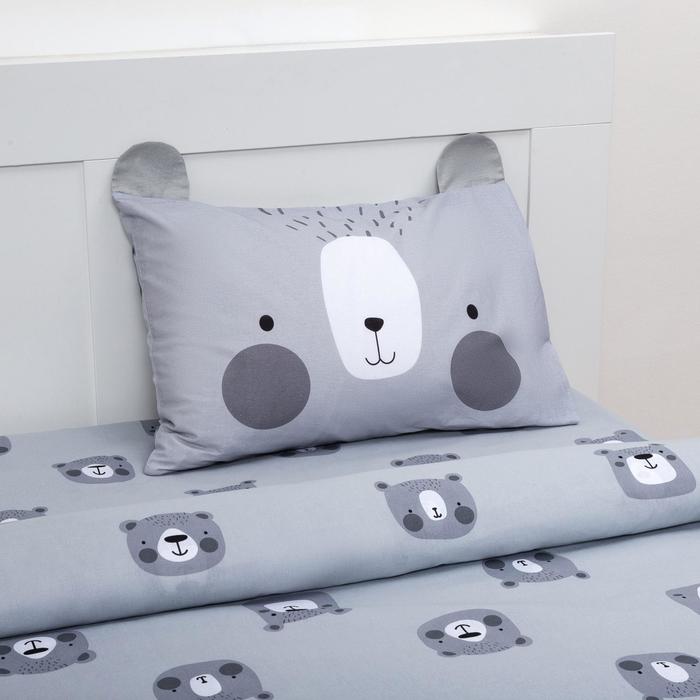 Постельное белье «Этель» 1,5 сп Gray bear 143х215 см, 150х214 см, 50х70 см -1 шт 6480767