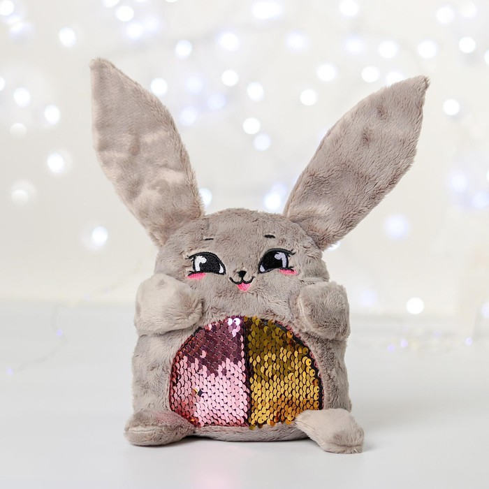 Мягкая игрушка «Зайка Софи», с пайетками, 16х8х17 см 4536762