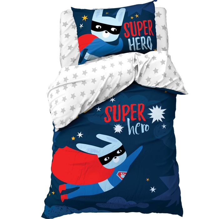 Постельное бельё «Этель» 1.5 сп Super hero 143*215 см, 150*214 см, 50*70 см -1 шт,100% хл, бязь 4702793