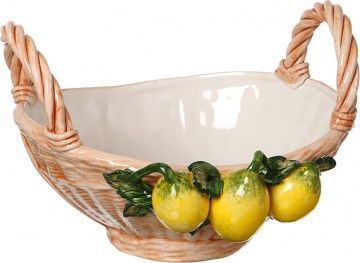 фруктовница корзина с лимонами 28х26 см высота 19 см 335-002