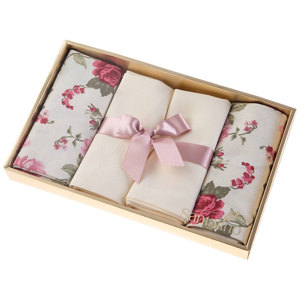 комплект салфетокиз 4шт,роза,40х40см, хлопок 100 проц 850-816-81