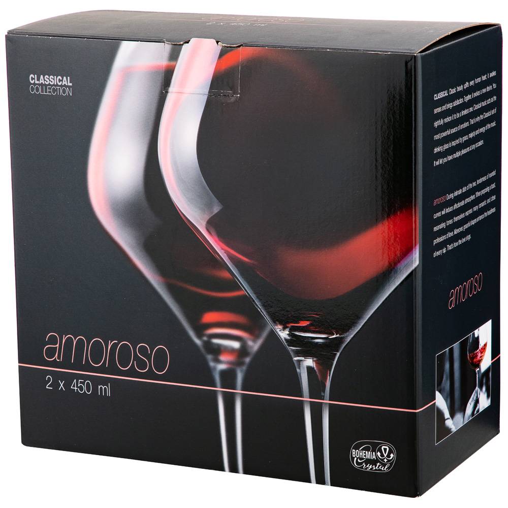 набор бокалов для вина из 2 штук amoroso 450 мл 674-792
