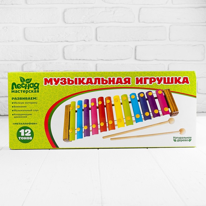 Игрушка музыкальная Металлофон, 12 тонов 454309