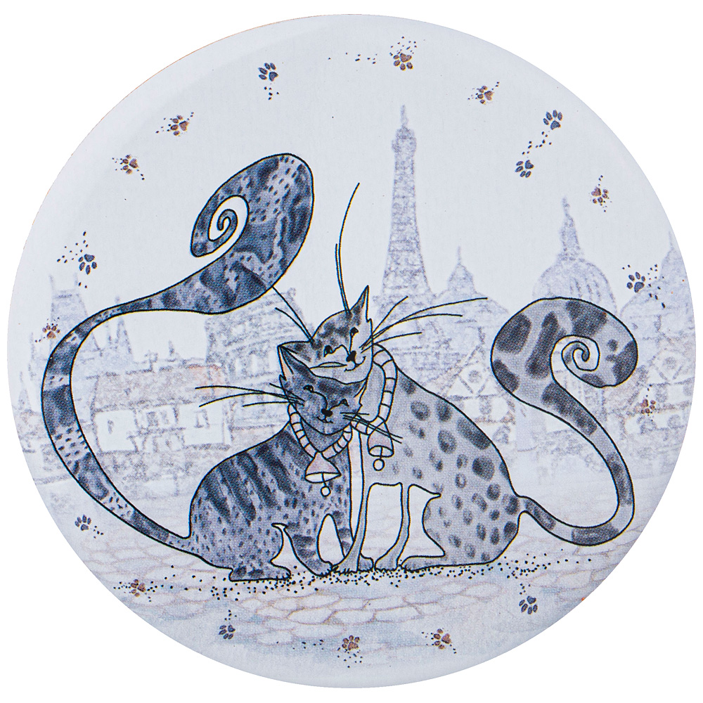 подставка под кружку котики , диаметр 9,5 см 898-111