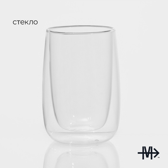 Стакан стеклянный с двойными стенками Magistro «Поль», 400 мл 3600754