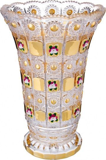 ваза lefard gold glass диаметр 17 см высота 25 см 195-125