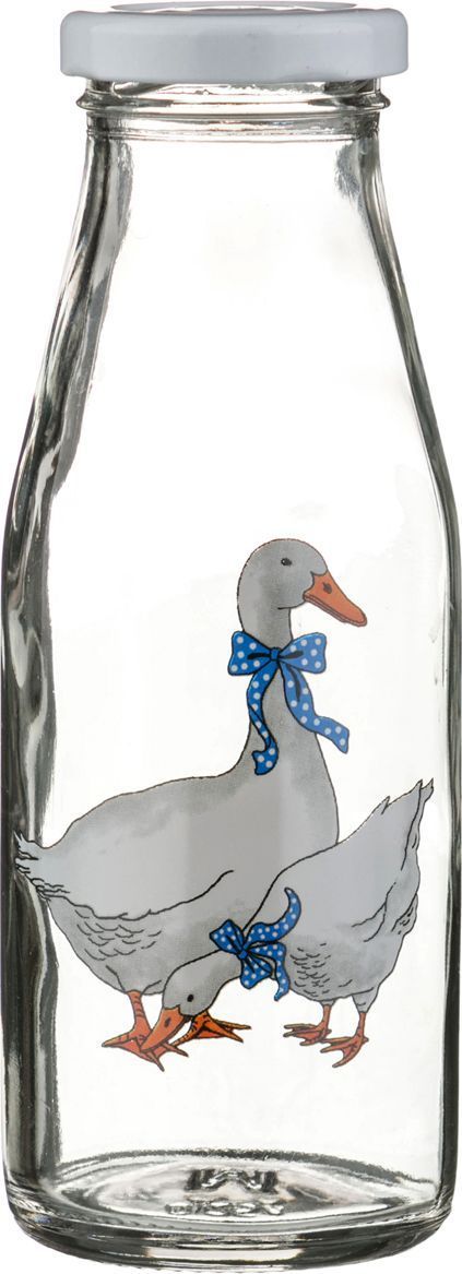 бутылка для молока гуси 250 мл высота 16 см без упаковки 484-254