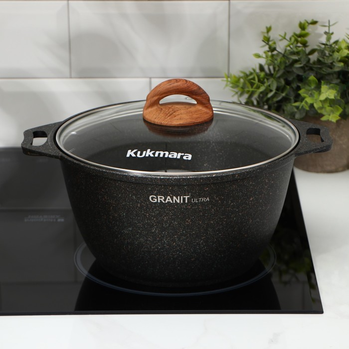 Кастрюля Granit ultra (original), 4 л, d=26 см, h=19 см, антипригарное покрытие, цвет коричневый 4206801