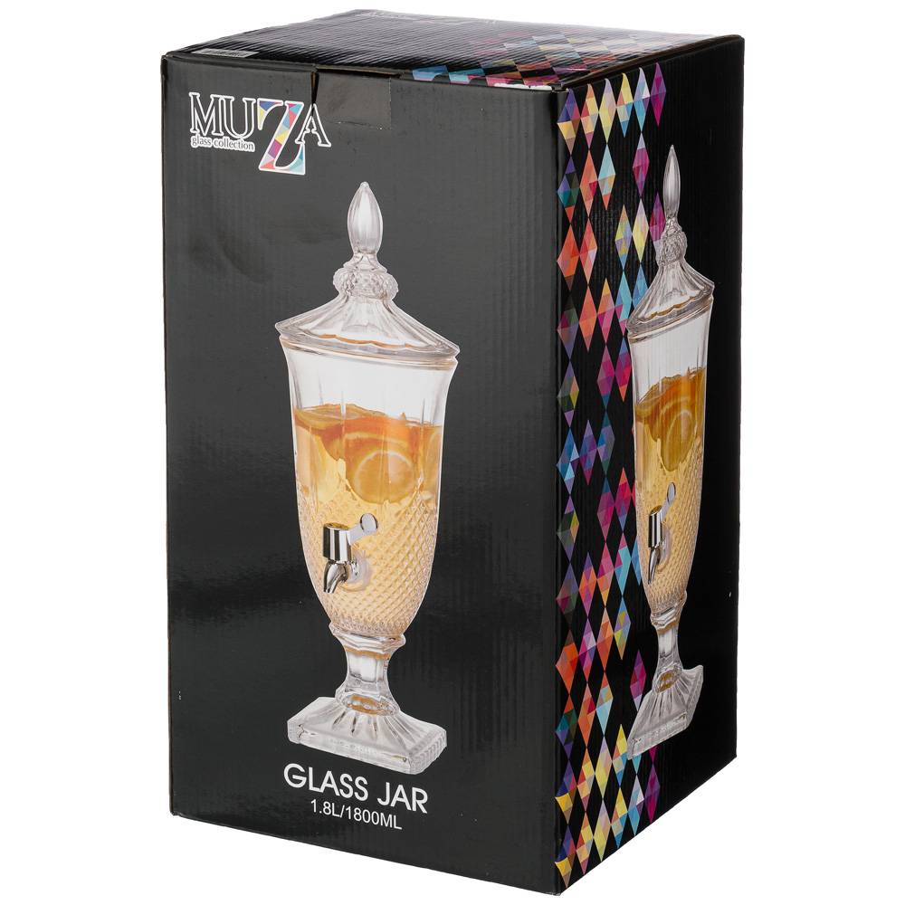 диспенсер для напитков лимонадница muza 1,8 л / 16х16х45,5 см 691-003
