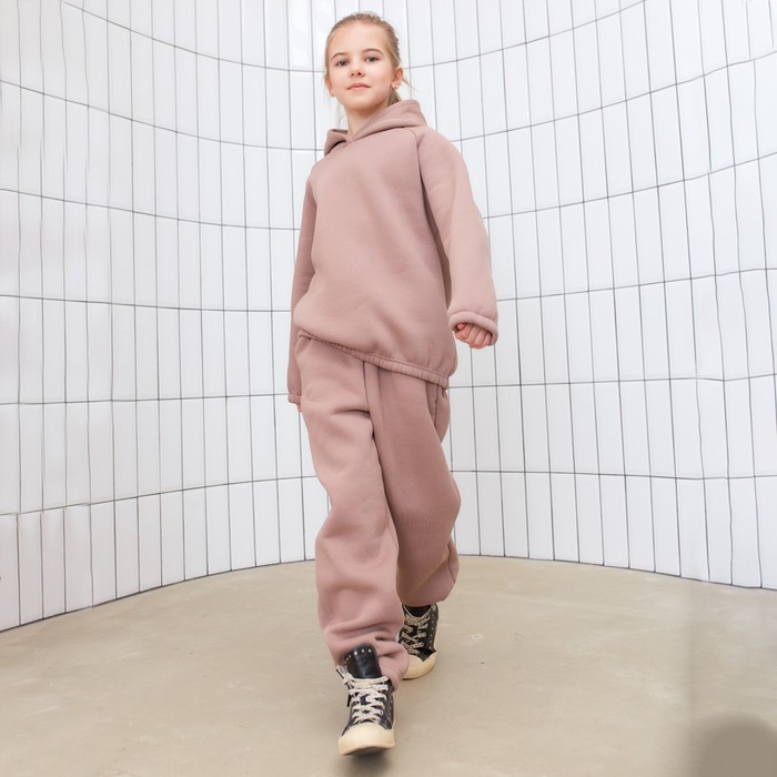 Брюки для девочки MINAKU: Basic Line KIDS, цвет тёмно-бежевый, рост 140 7454910