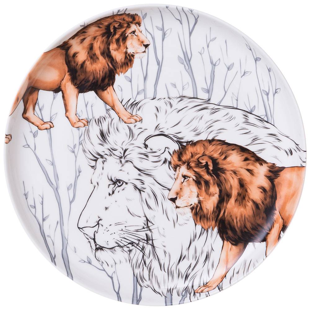 тарелка закусочная lefard animal world лев 20,5 см 590-411