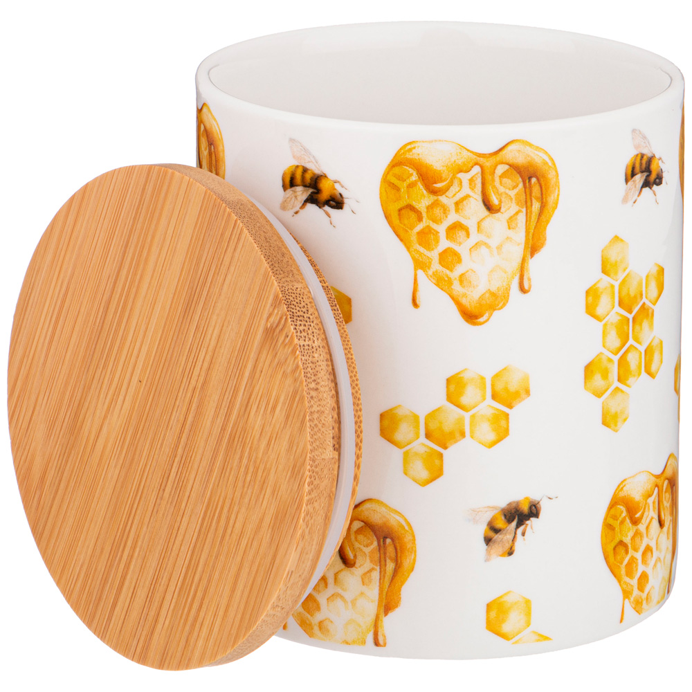 банка с дер.крышкой lefard honey bee 360 мл 133-347