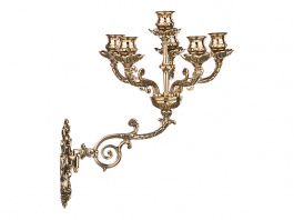 подсвечник 6-ти рожковый настенный высота 23 см 333-196