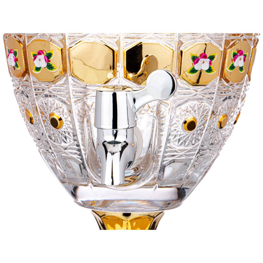 диспенсер для напитков лимонадница lefard gold glass 4,8 л. 19х19 см высота 52 см 195-173