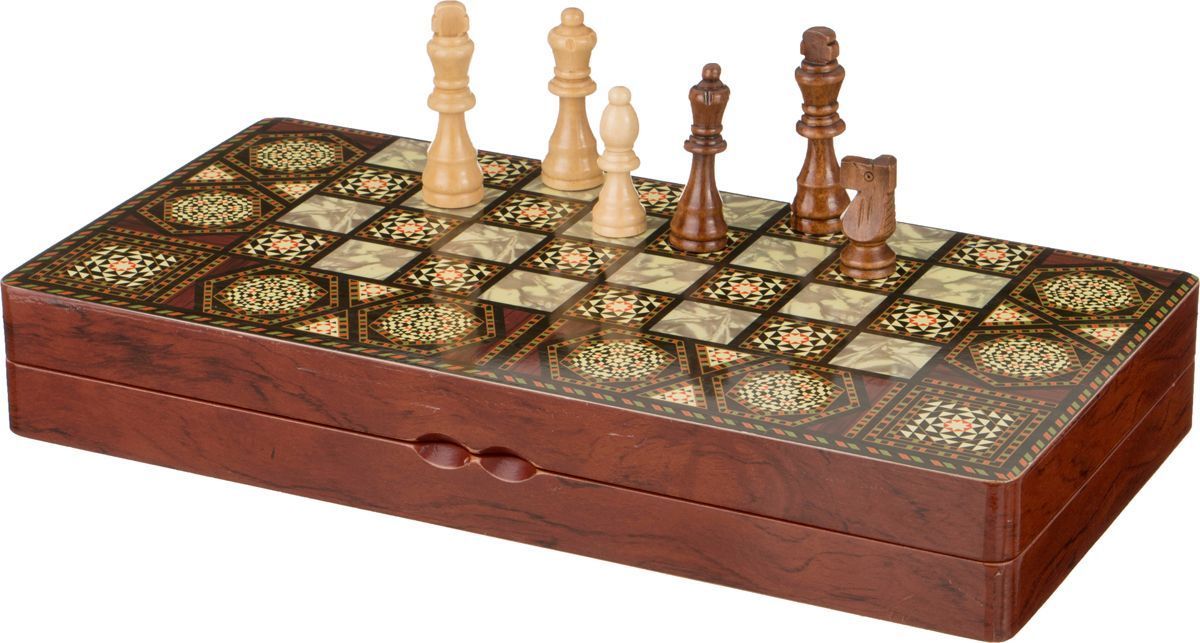 игра для взрослых шахматы, шашки, нарды 39,5х19,4х5,8 см 446-116